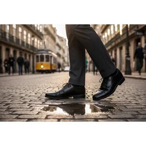 Men’s Black Leather Dress Shoes Oxford Style Size 11.5